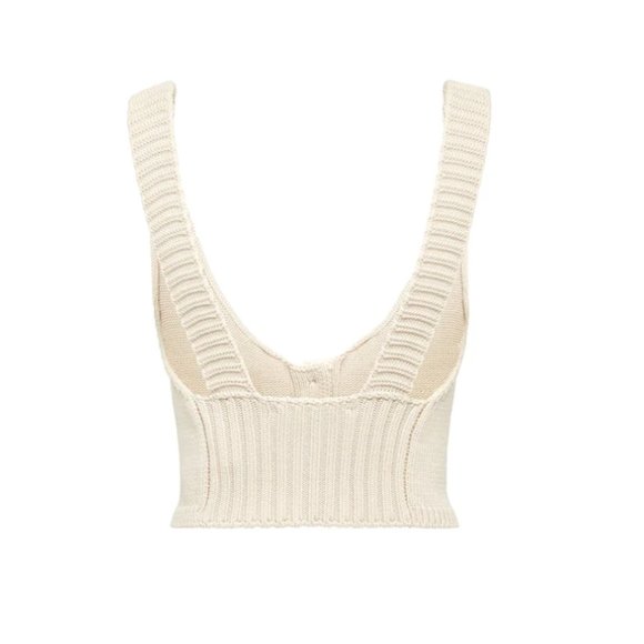 NWT. MVP WARDROBE MACARTHUR KNITWEAR Knit bra Crop Top - Picture 4 of 8